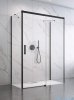 Radaway Idea Black Kdj+s kabina prysznicowa 75x140x75 prawa czarny mat/szkło przejrzyste 10116140-54-01R/387049-54-01L/10117075-01-01